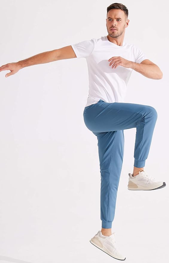 Libin Men's Golf Pants Joggers Lightweight 3 Pockets Slim Fit Soft Stretchy - Image 6