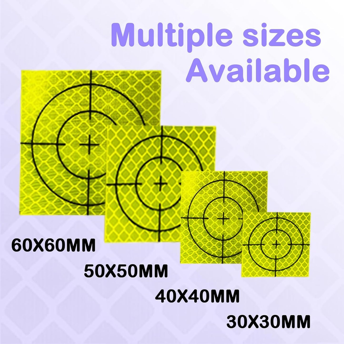 100PCS 30MM /40MM/ 50MM/ 60MM Reflector Targets for Total Stations Green