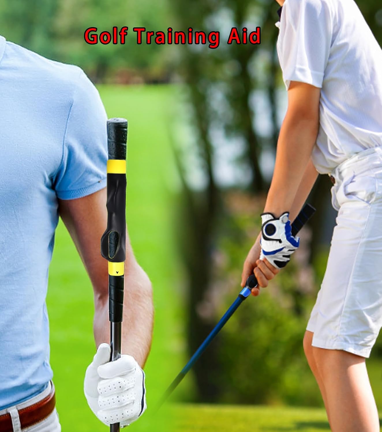 2 Pcs Golf Grip Trainer, Lightweight Golf Training Aid to Help Train Correct Hand Position, Right Hand Golf Swing Trainer