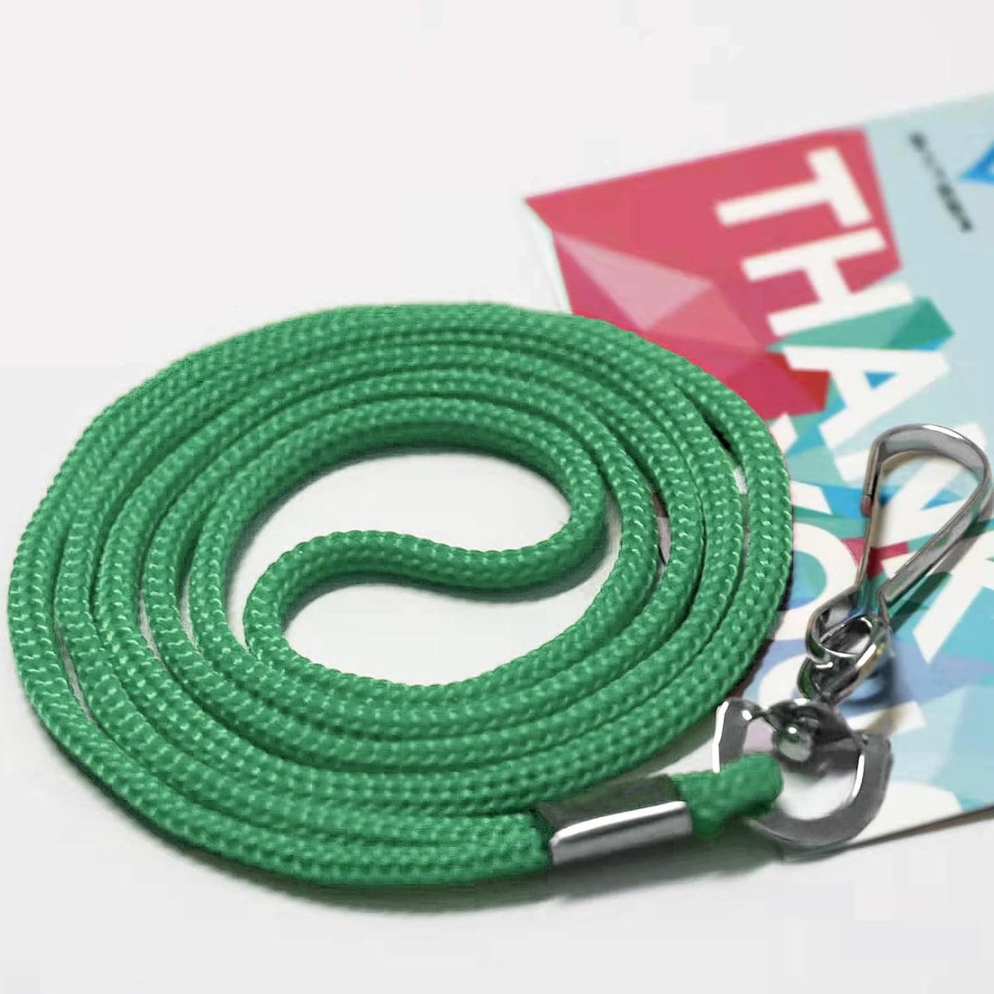 120 Pcs Green Lanyards Premium Bulk Lanyards Round 36" with Swivel J Hook for ID Name Badge Holder, VIP, School, Kids, Coach, Conference, Festival and Hang Keys