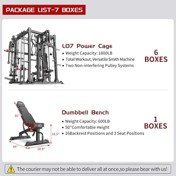 Smith Machine,Multi-Function Squat Rack Power Cage - Image 9