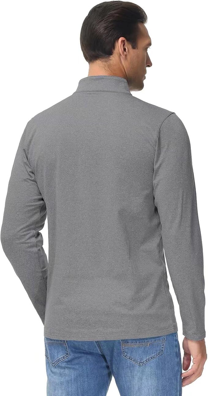 Boladeci Men's Quarter Zip Pullover Premium Fleece Lined Heather Long Sleeve - Image 6