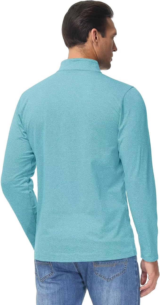 Boladeci Men's Quarter Zip Pullover Premium Fleece Lined Heather Long Sleeve - Image 6