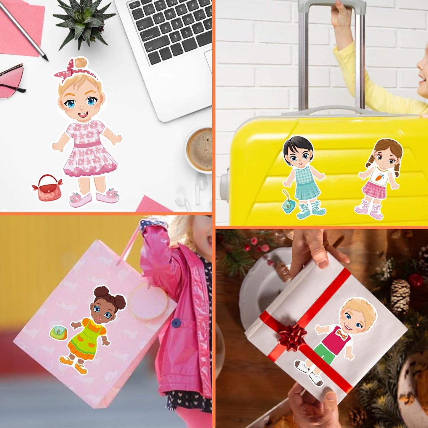 24 Sheets Make a Face and Dress Up Stickers for Girls Boys, Make Your Own Stickers for Kids Toddlers, Preschool Children Crafts Party Favor, Rewards, Art Craft, Birthday Gift