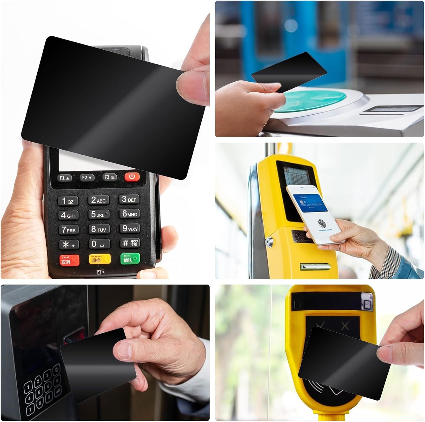 100 Pcs Black NFC Cards Rewritable Ntag 215 Blank PVC Card Programmable NFC Tag Business Black Card Chip Byte Tag Work with All NFC App Plastic ID NFC Tags for ID Badge Credit Cards Identification