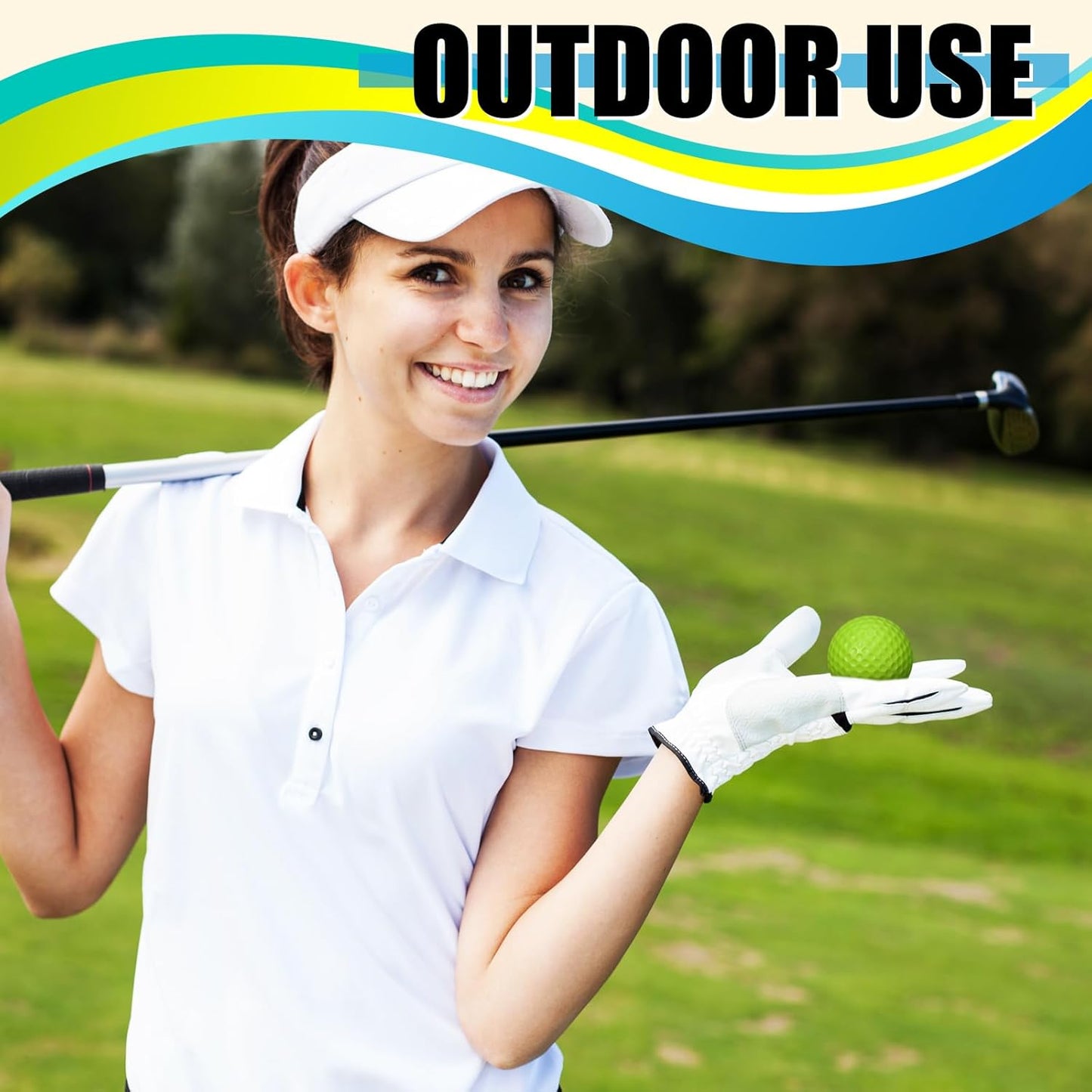 200 Pcs Foam Golf Practice Balls Bulk Realistic Feel Limited Flight Training Balls Soft for Outdoor Swing Indoor Backyard Training