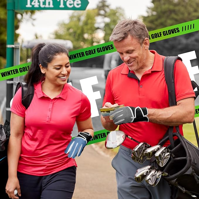 Geyoga 2 Pairs Winter Golf Gloves - Image 7