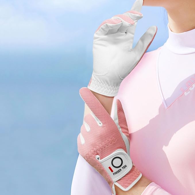 FINGER TEN Womens Golf Glove Right Handed Golfer Left Hand Rain Grip Hot Wet - Image 7