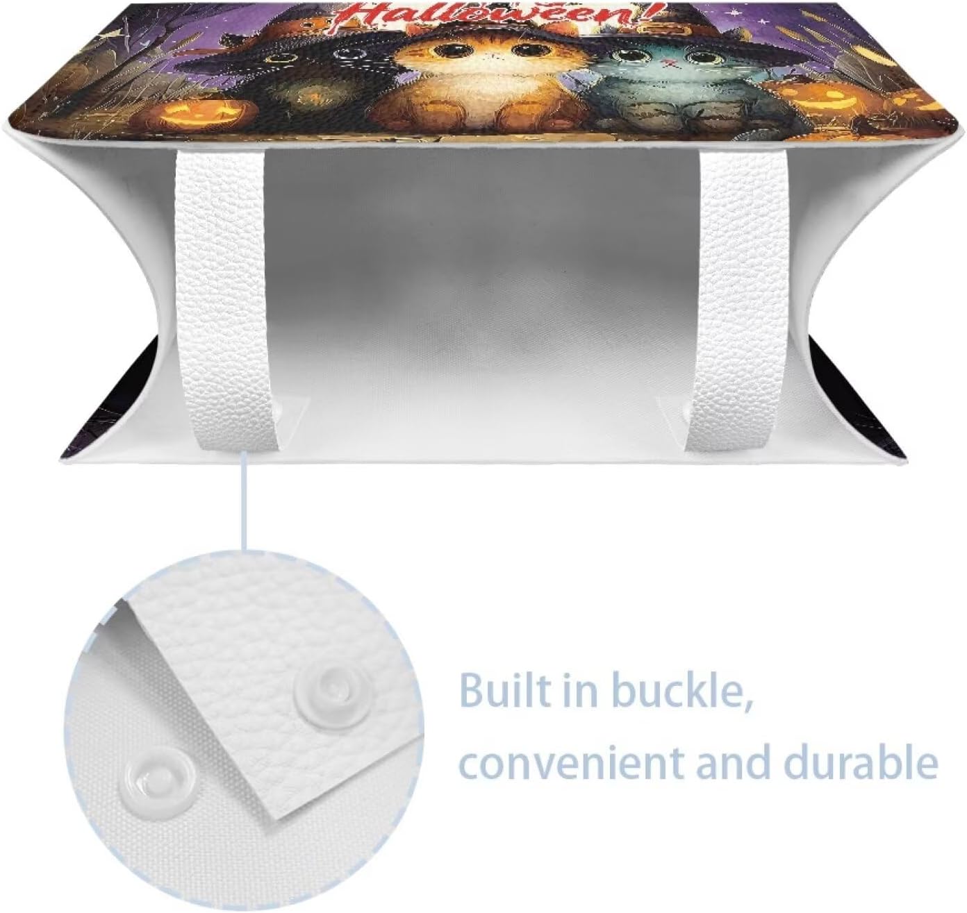 Happy Halloween Tissue Box Cover Holiday Home Decor Cute Cat Tissue Box Holder Modern Home Decor Facial Paper Organizer Holder for Office Bedroom Car Bathroom