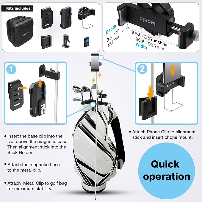 Dprofy Magnetic Golf Phone Holder, Golf Analyzer Accessories - Image 6