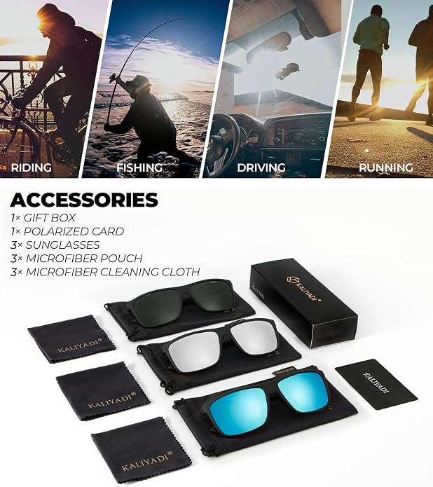 KALIYADI Polarized Sunglasses for Men and Women, Mens Sun Glasses - Image 7