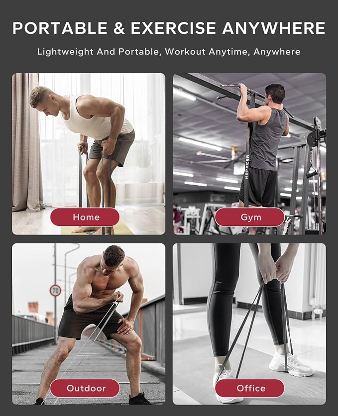 HAPBEAR Pull Up Assistance Bands Set of 5 - Image 7