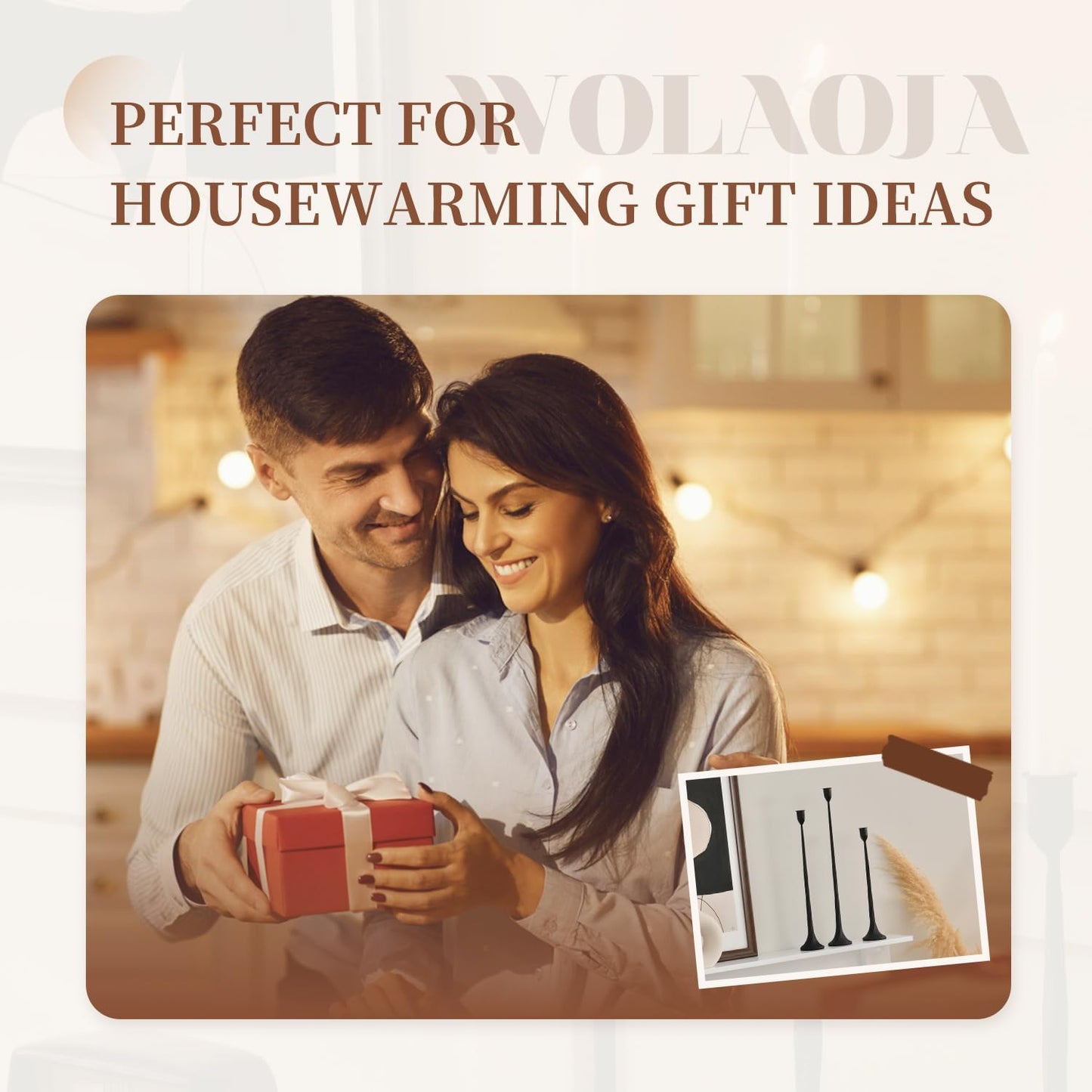 Iron Black Candlestick Holders, Set of 3 Candle Stick Holders,Fits 3/4 inch Thick Candle&Led Candles, Vintage Modern Decorative Centerpiece for Dining Table Centerpiece, Wedding, Party Decor