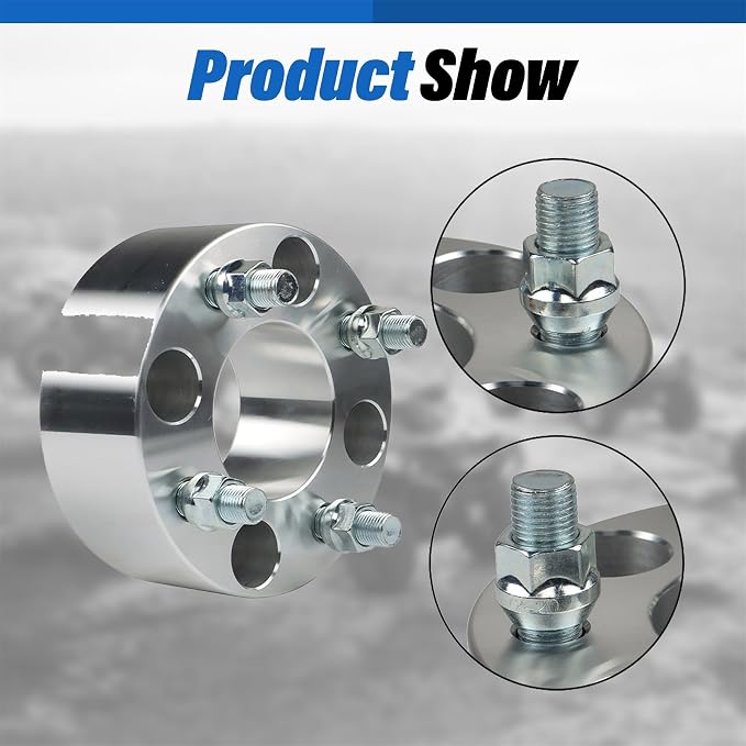 WFLNHB 2pcs Golf Cart Wheel Spacers 2 inch 4x101.6mm Hub Bore: 62mm Thread - Image 7