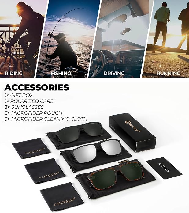 KALIYADI Polarized Sunglasses for Men and Women, Mens Sun Glasses - Image 7