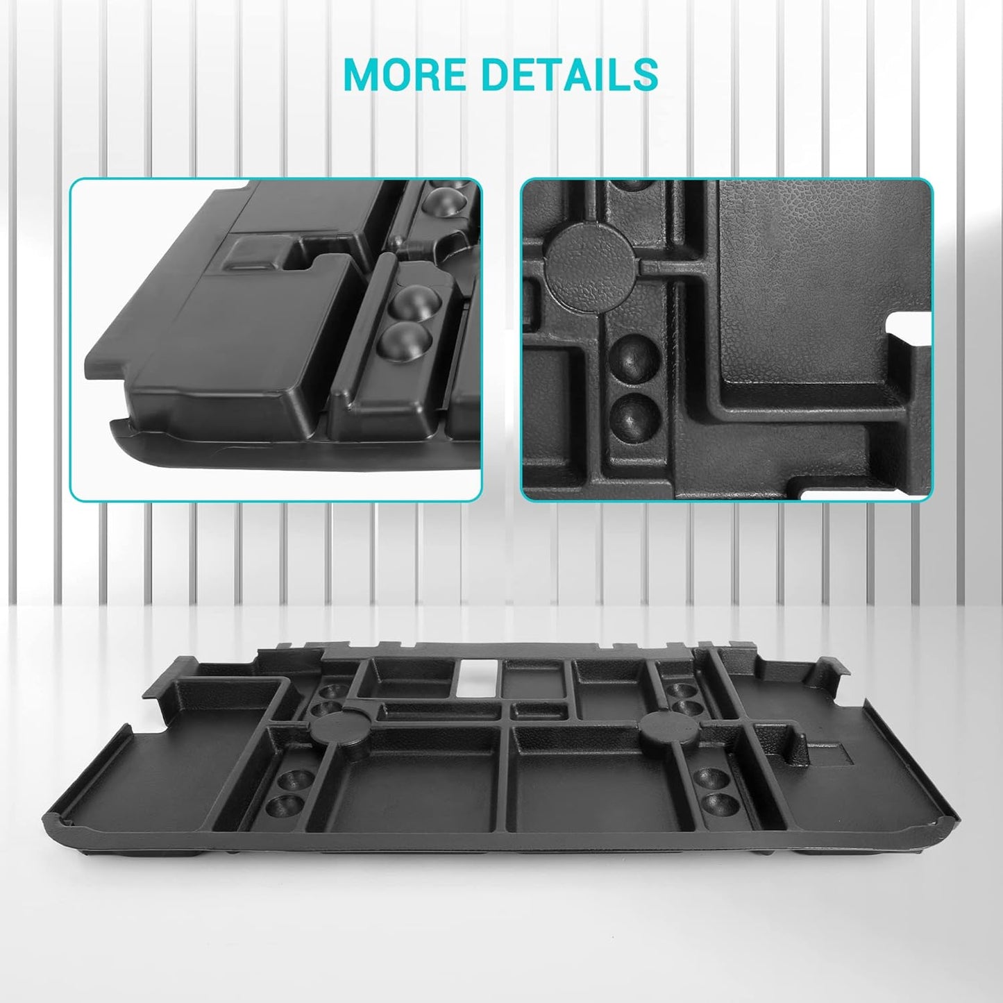 10L0L Golf Cart Under Seat Storage Tray Fits EZGO TXT, RXV, Club Car DS, Club Car Precedent, Yamaha G29, Electric Vehicle with Original Trojan Battery Underseat Organizer Container Holder Plate