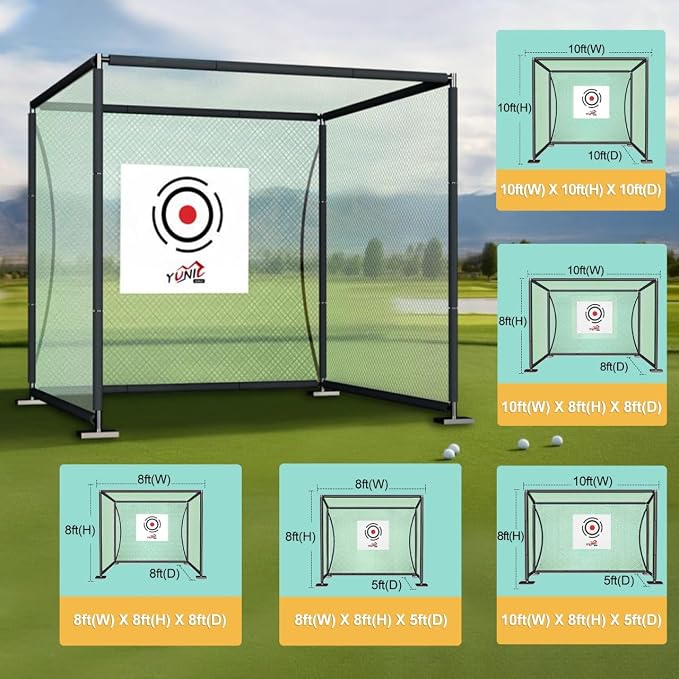 YUNIC Golf Driving Cage with Metal Frame - Image 7