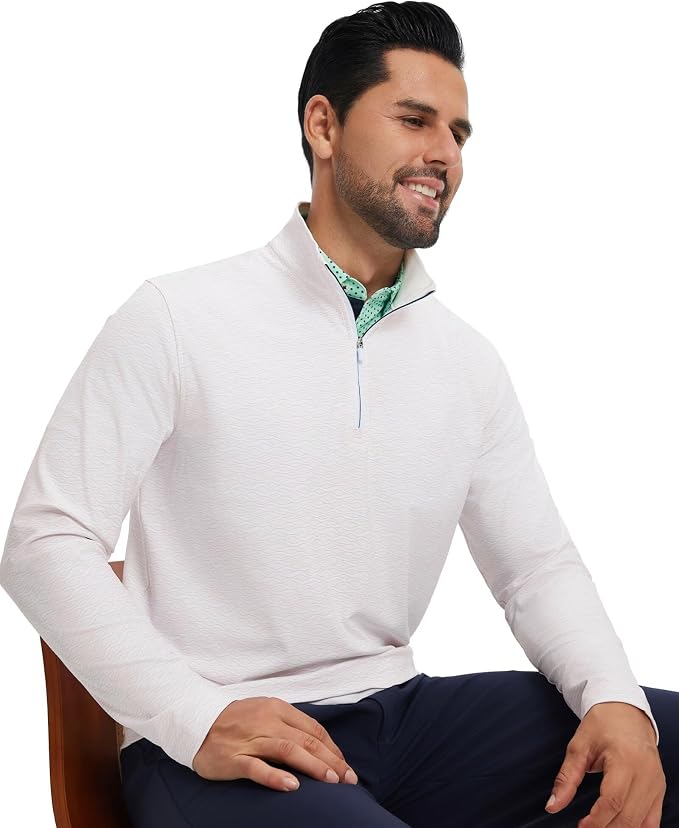 M MAELREG Quarter Zip Golf Pullover Men Dry Fit Long Sleeve Performance Wicking - Image 6