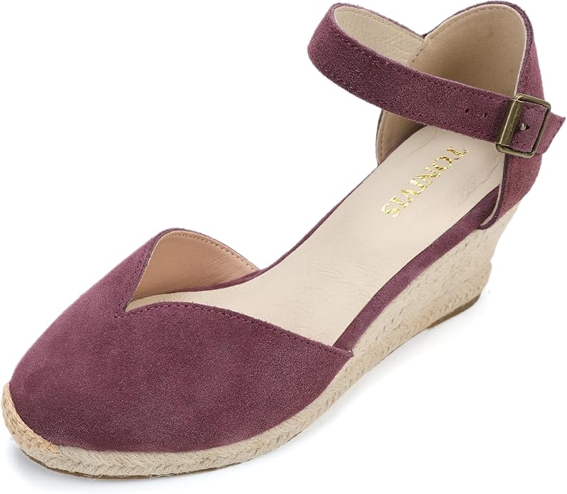 Platform Wedges Sandals for Women, Ankle-Strap, Cap Toe, Summer Espadrilles - Image 7
