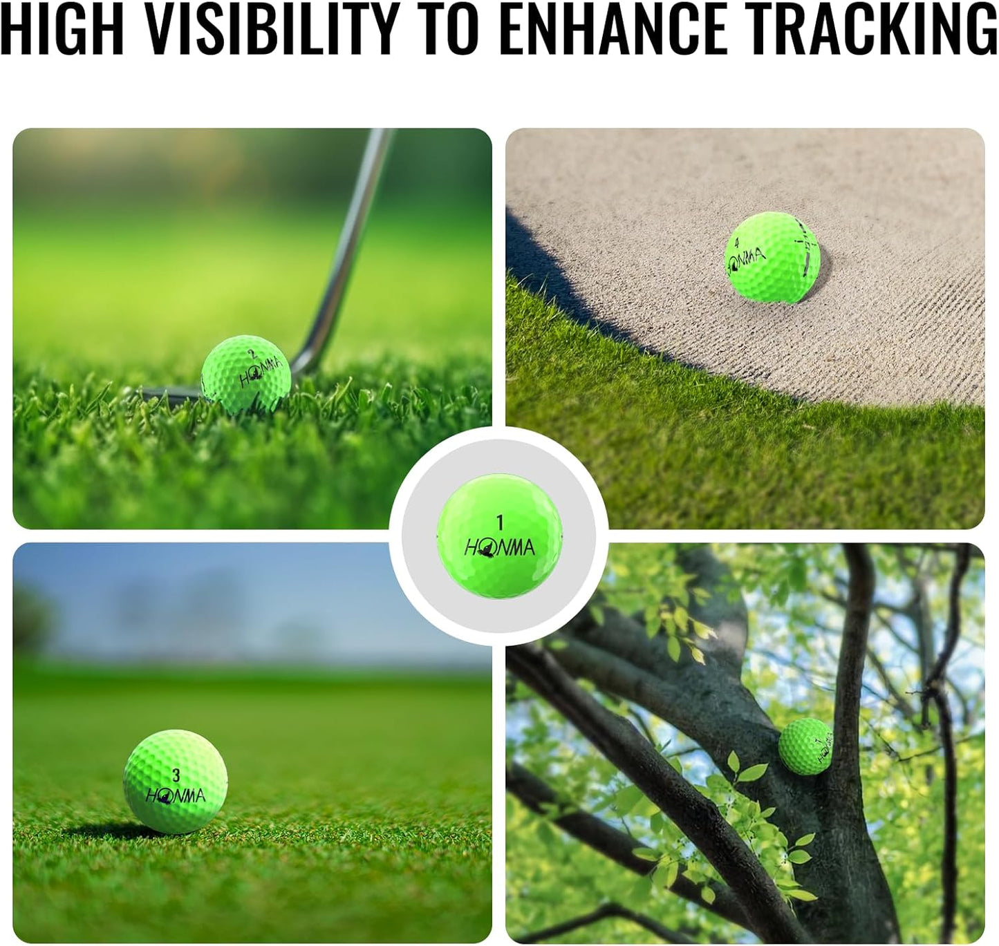 Honma D1 Distance Golf Balls,Extra Soft Feel with Long Distance,High Speed Core with Low Spin Design,Low Compression Golfballs Perfect for Men,Women Beginners,1 Dozen