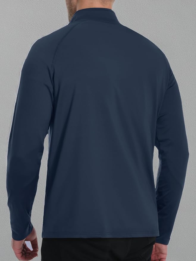TACVASEN Men's Quarter Zip Pullover Fleece Lined Thermal Long Sleeve Golf Shirt - Image 7
