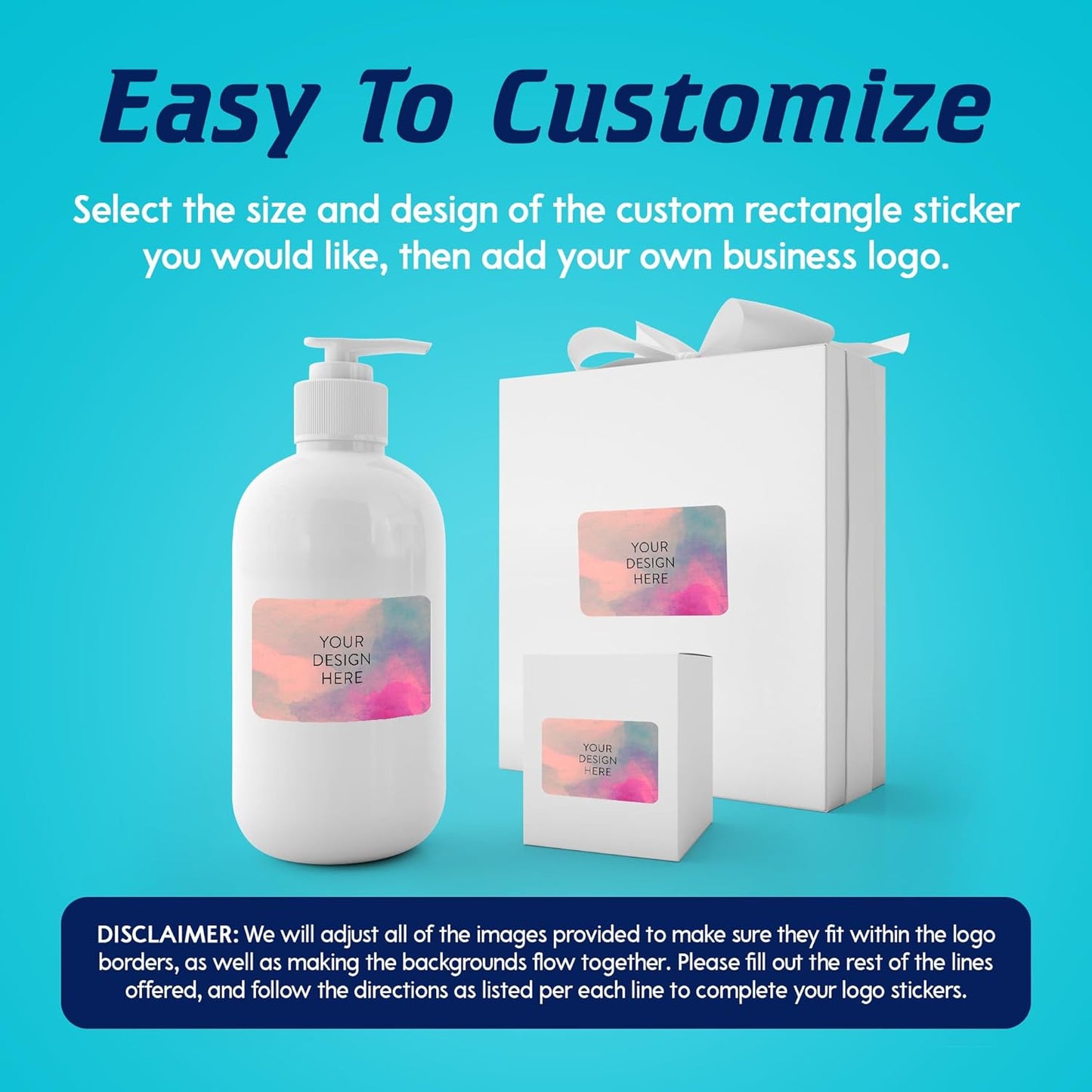 100 Custom Vinyl Stickers - Upload Your own Image, Text, Design, Logo - Personalized Logo Labels for Handmade, Packaging, Bottle, Jars, Candle, Brand Stickers (Rose, 5x3)