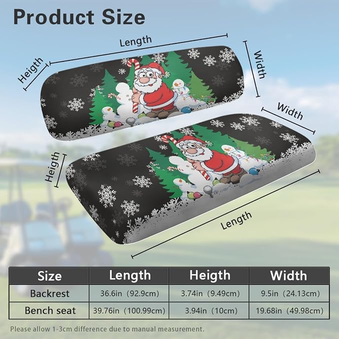 Fashion Print Golf Cart Seat Covers 2 Passenger Golf Cart Backrest Cover Golf - Image 8