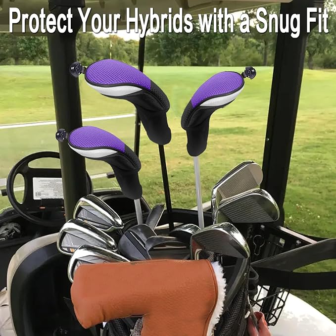 Golf Club Head Covers for Woods and Driver Hybrids Fairway Value Pack - Image 7