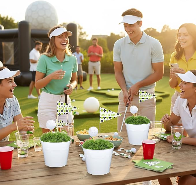 6 Set Golf Party Table Decorations Kit Party Supplies Includes Mini Golf Iron - Image 6