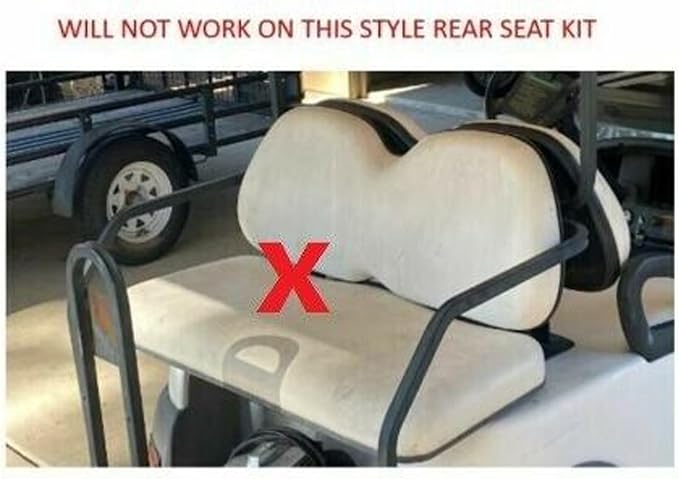 Huskey Parts Company 4PCS Charcoal Gray Golf Cart Seat Cover Diamond Stitching - Image 9