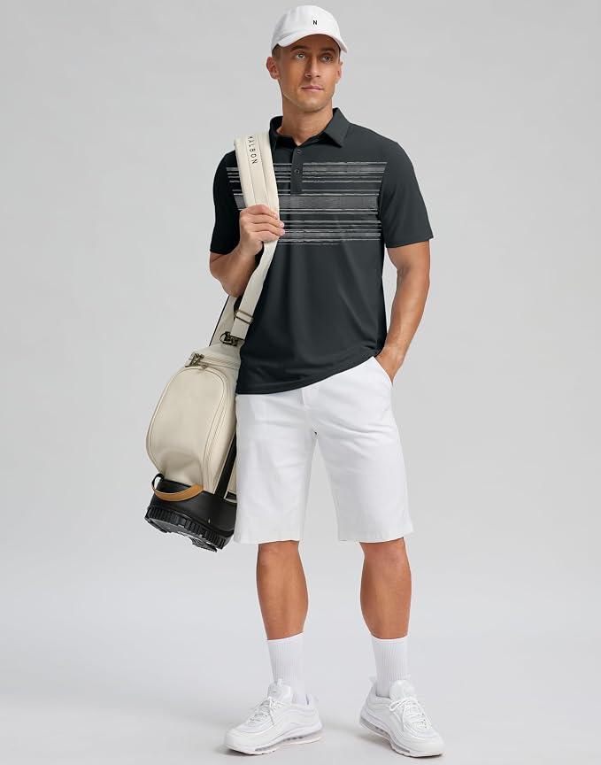 Men's Golf Shirts Dry Fit Moisture Wicking Performance Short Sleeve Collared - Image 5