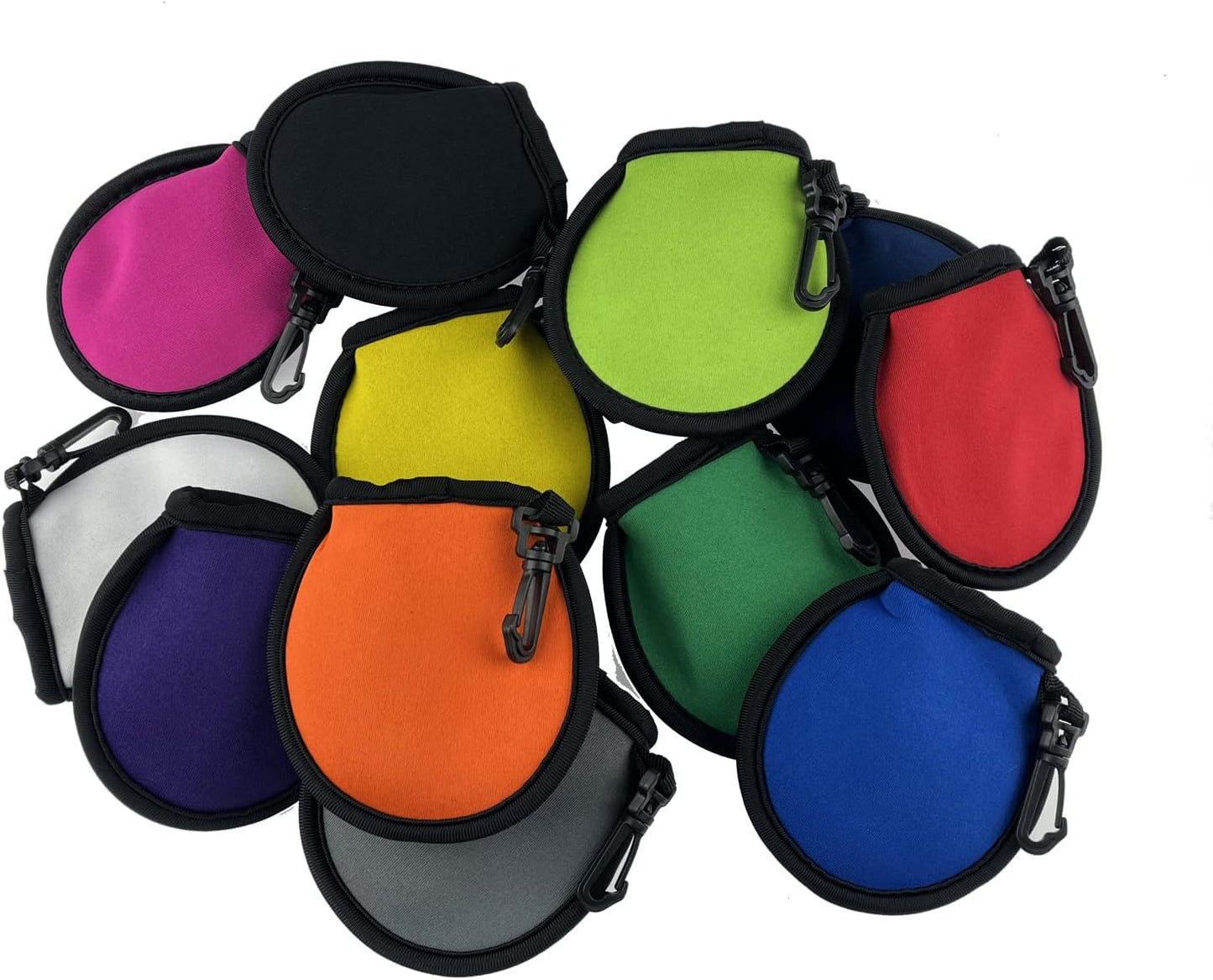 12 Pieces Portable Pocket Golf Ball Cleaner Pouch Golf Ball Washer