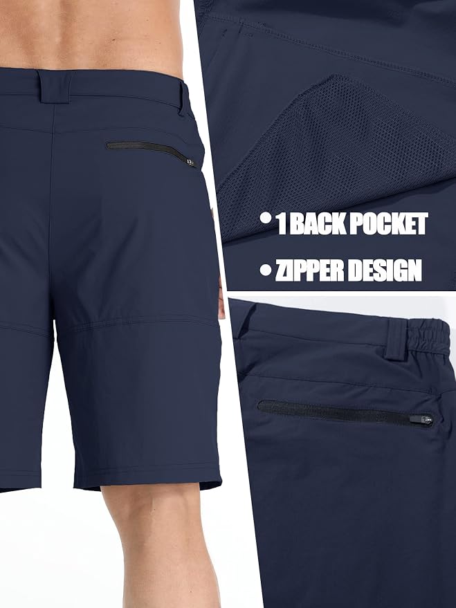 TACVASEN Men's Summer Outdoor Shorts Quick Dry Cargo Casual Work Hiking Shorts - Image 7