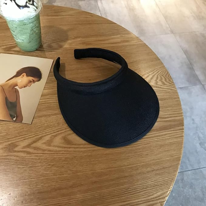 Cloth Covered Slip-On Visor for Women, Adjustable Cap Sports Sun Visors for Men - Image 7