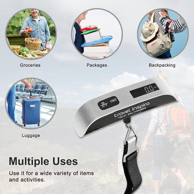 travel inspira Luggage Scale, Portable Digital Hanging Baggage Scale - Image 7