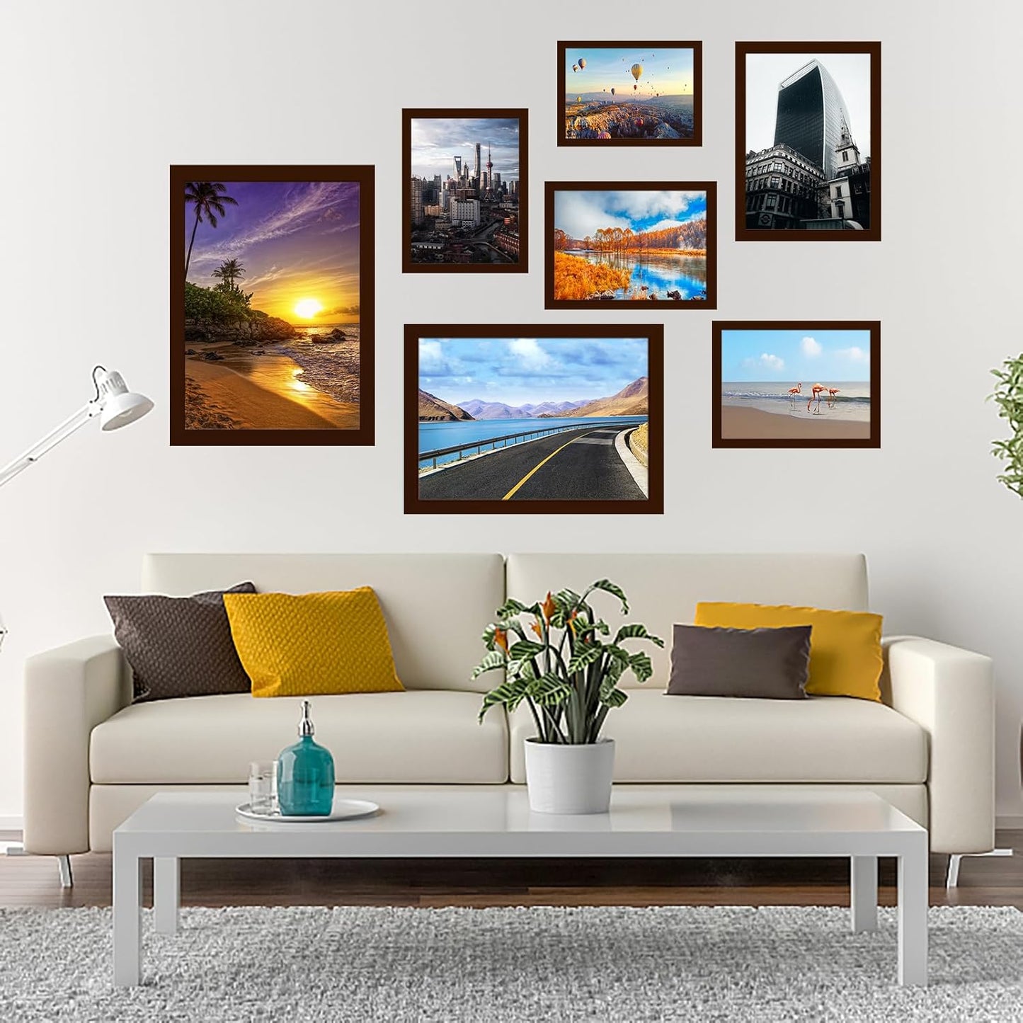 10x14 inch Wood Picture Frames for Wall Hanging,Diamond Painting Frames Rectangle Baby Scan Picture Frame for Family Walls Decoration,Anniversary,Wedding,Christmas,Halloween,Shower,Certificate (Brown)