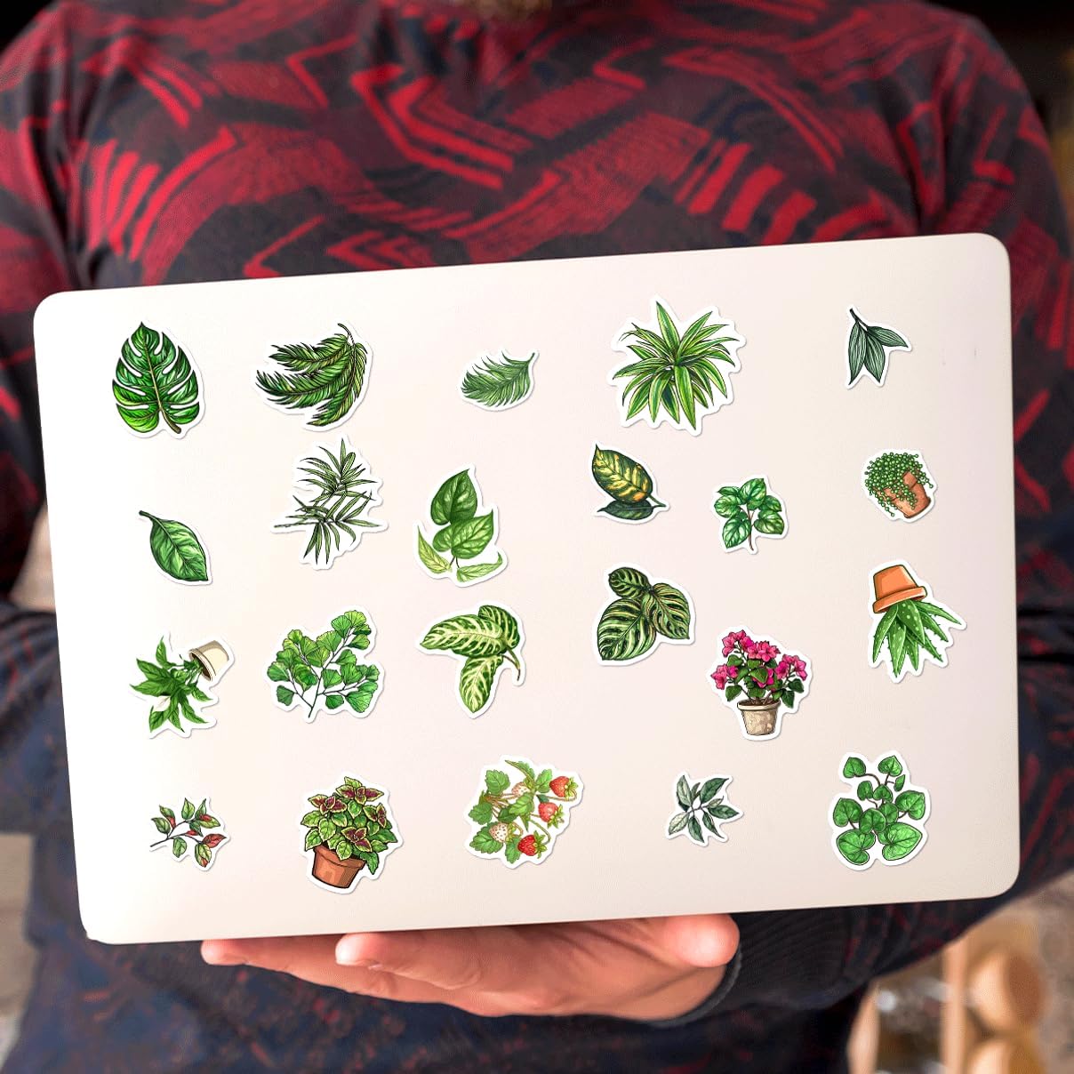 108Pcs Botanical Stickers Pack Vinyl Plant for Scrapbooking Laptop Water Bottle Journal Planner DIY Crafts Greenery Leaf Strawberry Houseplant Aesthetic Decor