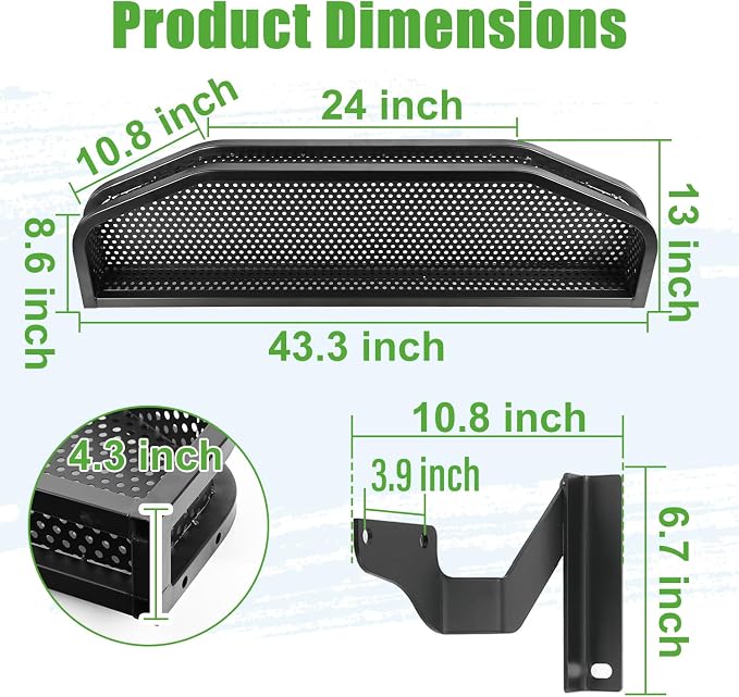 10L0L Golf Cart Front Clay Utility Cargo Basket - Image 7