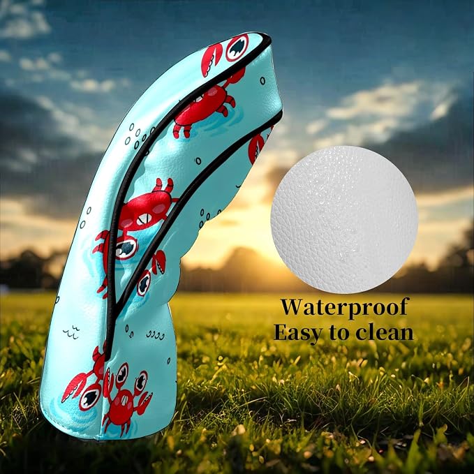 Premium Leather Golf Club Headcovers, Mango Pattern Fits Driver Hybrid Fairway - Image 9