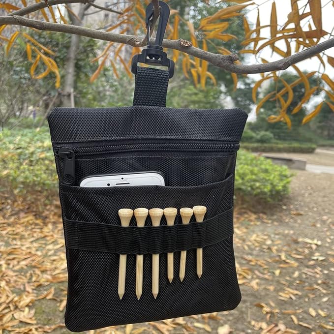 Golf Tee Pouch Bag, Zipper Golf Ball Bag, Accessory Pouch - Image 8