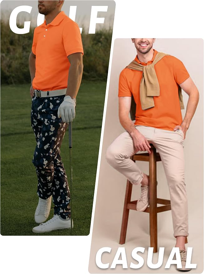 TACVASEN Mens Golf Shirt Dry Fit Mens Polo Shirts Short Sleeve Performance Golf - Image 7
