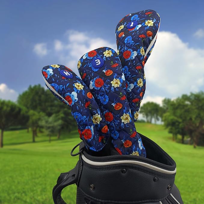 Golf Headcovers for Drivers and Woods – Set of 3, Leather Club Covers - Image 7