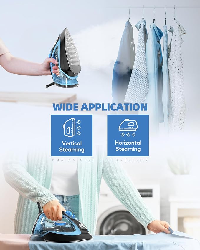 Steam Iron for Clothes, 1750W Clothes Iron Rapid Heating, Non-Stick Ceramic - Image 9