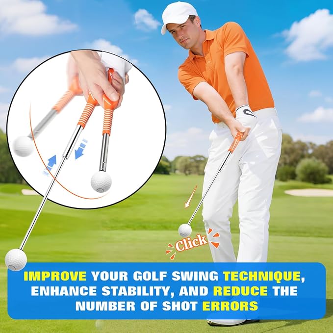 Retractable Golf Swing Training Aid, Right-Handed Tempo Stick Golf, Golf Click - Image 7