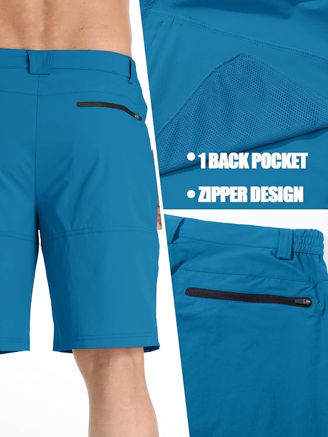TACVASEN Men's Summer Outdoor Shorts Quick Dry Cargo Casual Work Hiking Shorts - Image 7