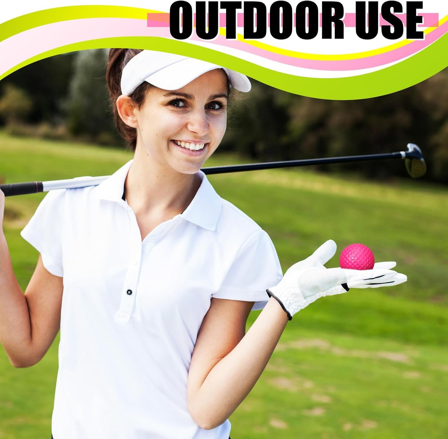 200 Pcs Foam Golf Practice Balls Bulk Realistic Feel Limited Flight Training Balls Soft for Outdoor Swing Indoor Backyard Training