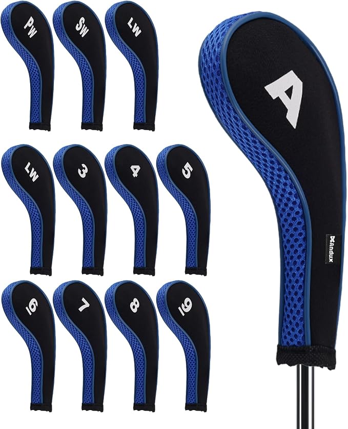 Andux Number Print Golf Iron Club Head Covers Long Neck - Image 7