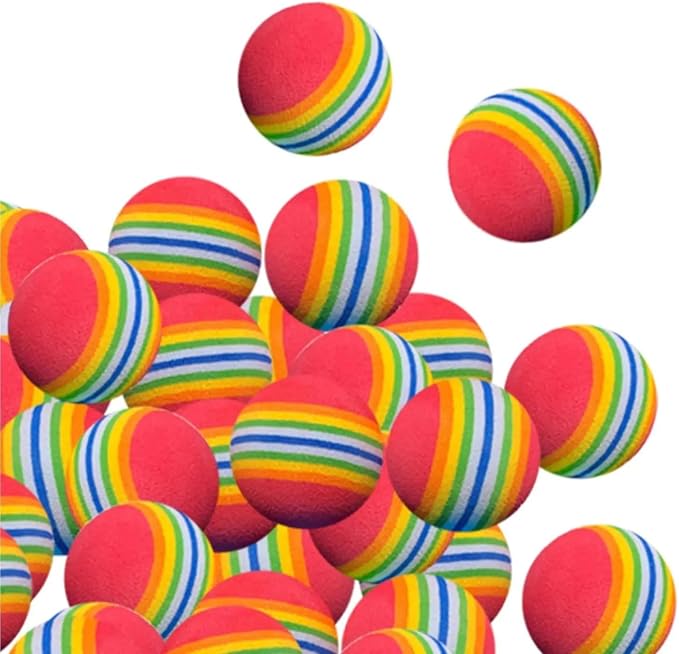 50-Piece EVA Foam Practice Golf Balls, Soft Elastic Indoor Training Balls - Image 7