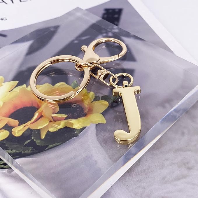 LAXPICOL Gold Letter A-Z Keychain - Image 4