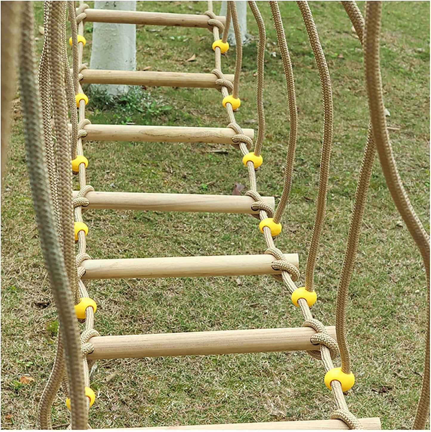 Amusement Park Suspension Bridge,Rope Ladder Bridge,Rickety Bridge, Slackline Accessories, Suitable for Outdoor Activities(Size:13.12ft(4m))